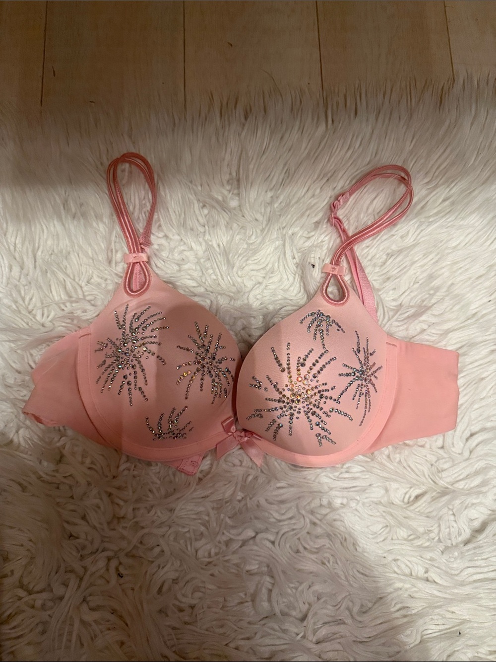 Victoria's Secret Pink Rhinestone Starburst Push-Up Bra